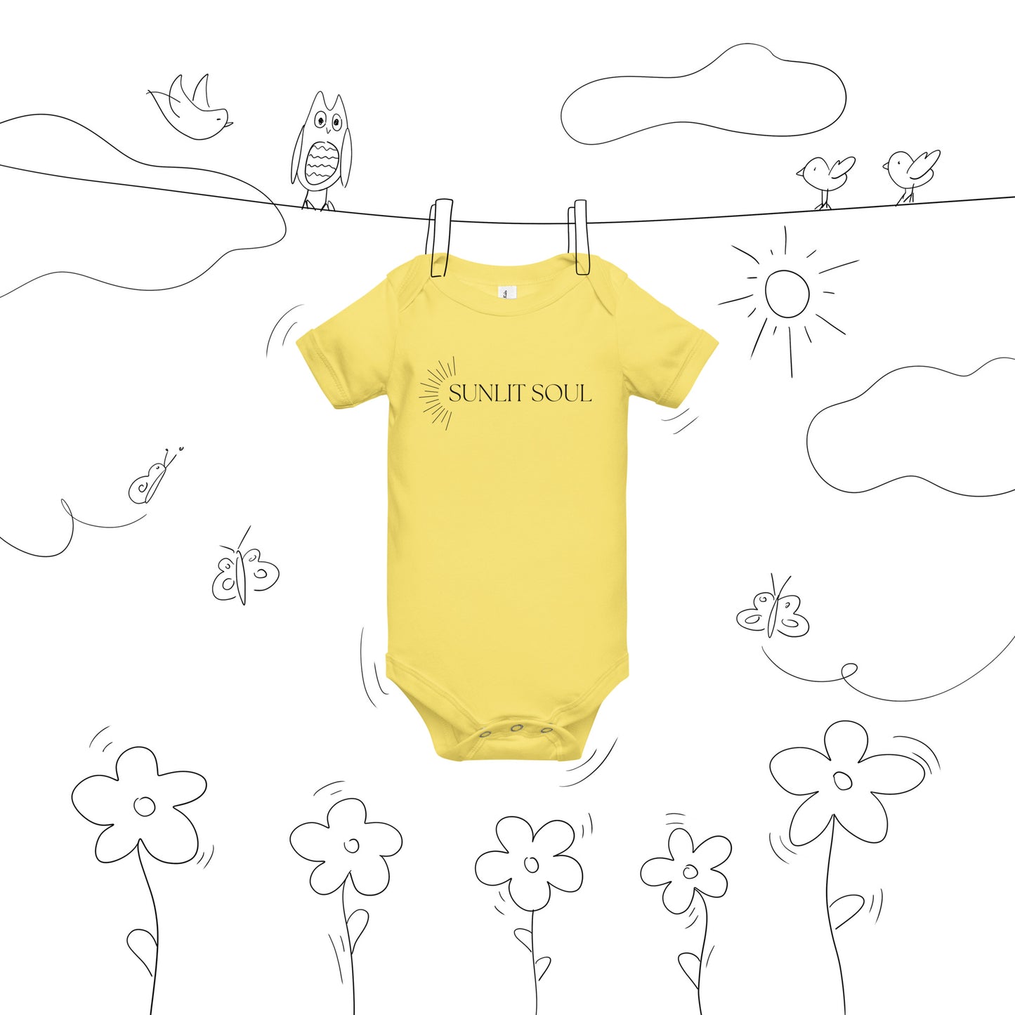 LOGO - Baby short sleeve one piece